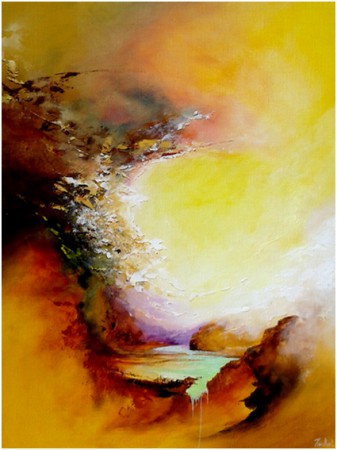 "Connaissance" acrylique (80x60cm)  (n°a05) :  480 €