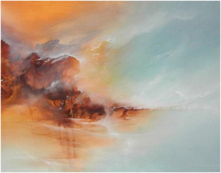 "Paysage" huile (80x100cm)  (n°h12) :  800 €