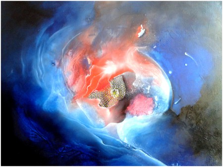 "Genesis 1" huile (80x60cm) chaque toile de la série  :  480 €,  l'ensemble des 12 toiles : 5000 €